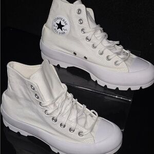 CONVERSE All Star Lugged High Top Shoes White Women's Size 9.5